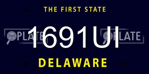 1691UI Delaware License Plate