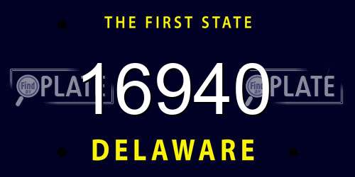16940 Delaware License Plate
