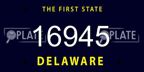 16945 Delaware License Plate