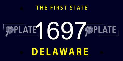 1697 Delaware License Plate