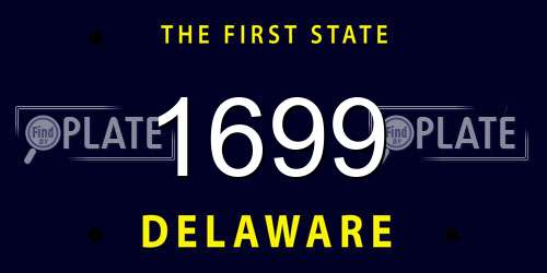 1699 Delaware License Plate