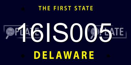 16IS005 Delaware License Plate