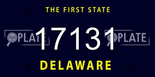 17131 Delaware License Plate