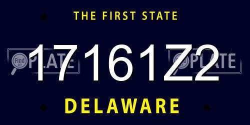 17161Z2 Delaware License Plate