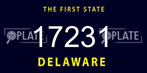 17231 Delaware License Plate