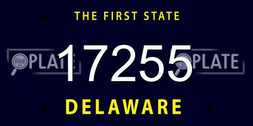 17255 Delaware License Plate