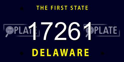 17261 Delaware License Plate