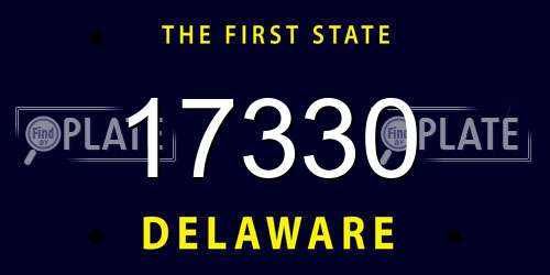 17330 Delaware License Plate