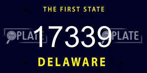 17339 Delaware License Plate