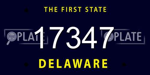 17347 Delaware License Plate