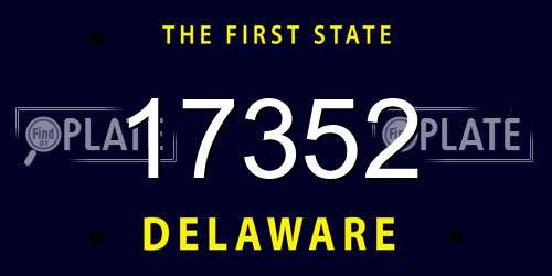 17352 Delaware License Plate