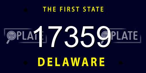 17359 Delaware License Plate