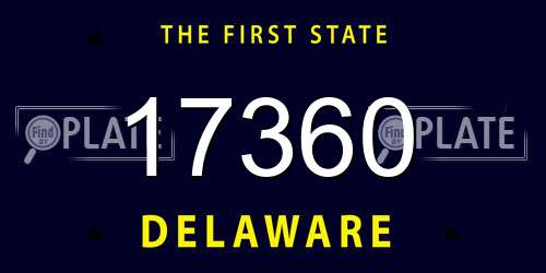 17360 Delaware License Plate