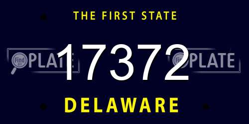 17372 Delaware License Plate
