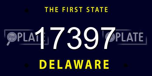 17397 Delaware License Plate