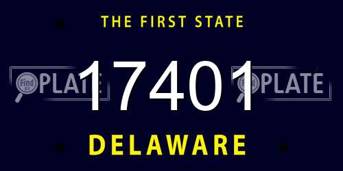 17401 Delaware License Plate