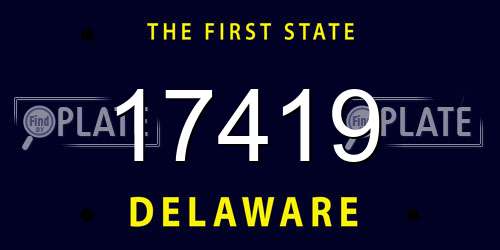 17419 Delaware License Plate