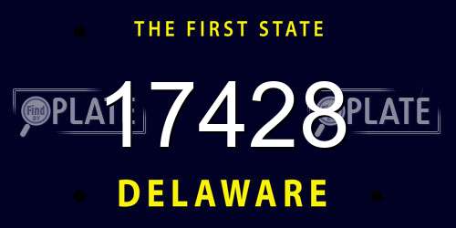 17428 Delaware License Plate