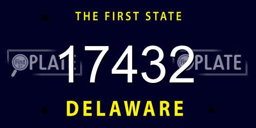 17432 Delaware License Plate