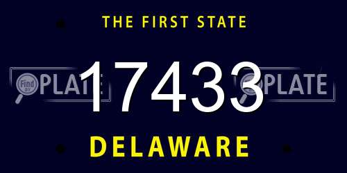 17433 Delaware License Plate