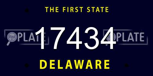 17434 Delaware License Plate