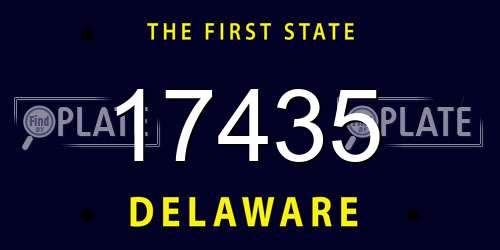 17435 Delaware License Plate