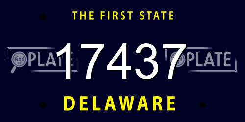 17437 Delaware License Plate