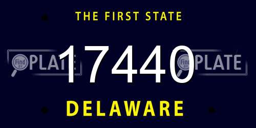 17440 Delaware License Plate
