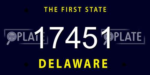 17451 Delaware License Plate