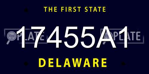 17455A1 Delaware License Plate