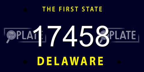 17458 Delaware License Plate
