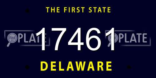 17461 Delaware License Plate