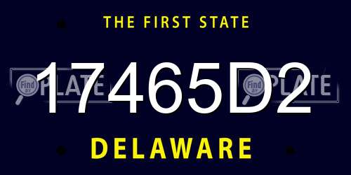 17465D2 Delaware License Plate