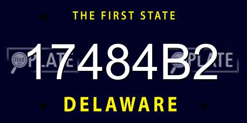 17484B2 Delaware License Plate