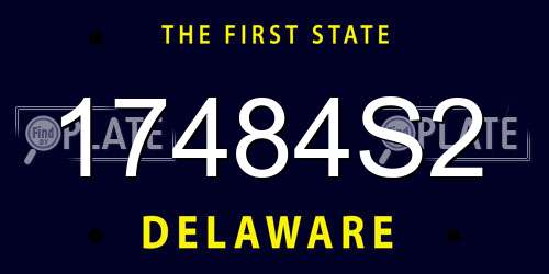 17484S2 Delaware License Plate