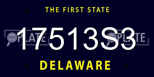 17513S3 Delaware License Plate