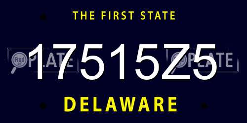 17515Z5 Delaware License Plate