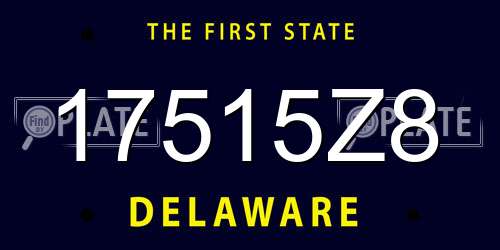 17515Z8 Delaware License Plate