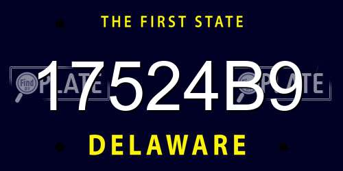 17524B9 Delaware License Plate