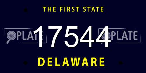 17544 Delaware License Plate