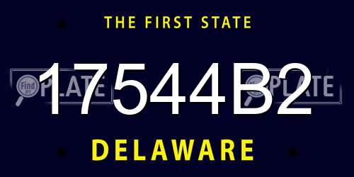 17544B2 Delaware License Plate