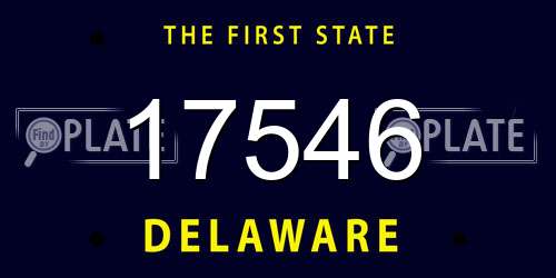 17546 Delaware License Plate
