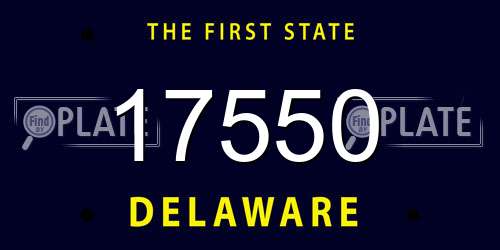 17550 Delaware License Plate