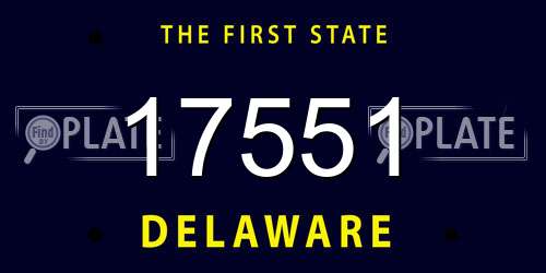 17551 Delaware License Plate