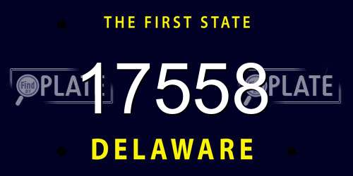 17558 Delaware License Plate