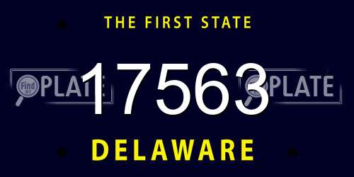 17563 Delaware License Plate
