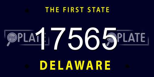 17565 Delaware License Plate