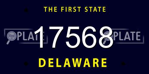 17568 Delaware License Plate
