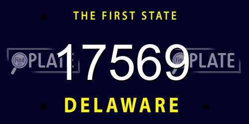17569 Delaware License Plate