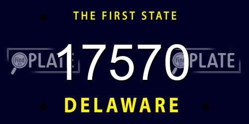 17570 Delaware License Plate